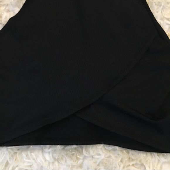 SILKY MICRO RIBBED MESH CHOKER CROP TOP - Picture 3 of 6